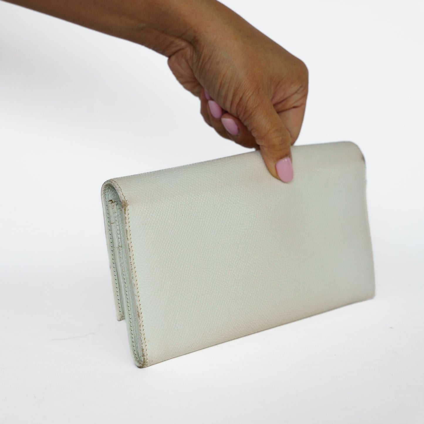 Bvlgari Wallet in White Grained Leather 131125B285