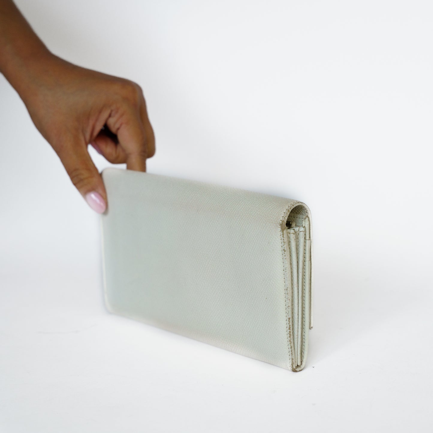 Bvlgari Wallet in White Grained Leather 131125B285