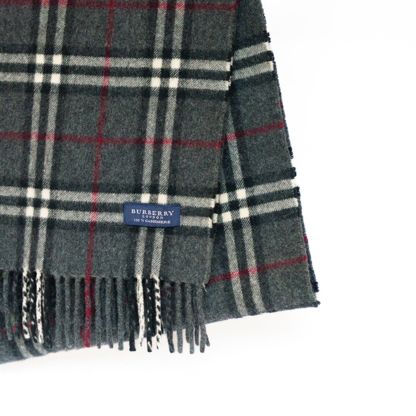 Burberry Dark Grey Check Scarf No.6