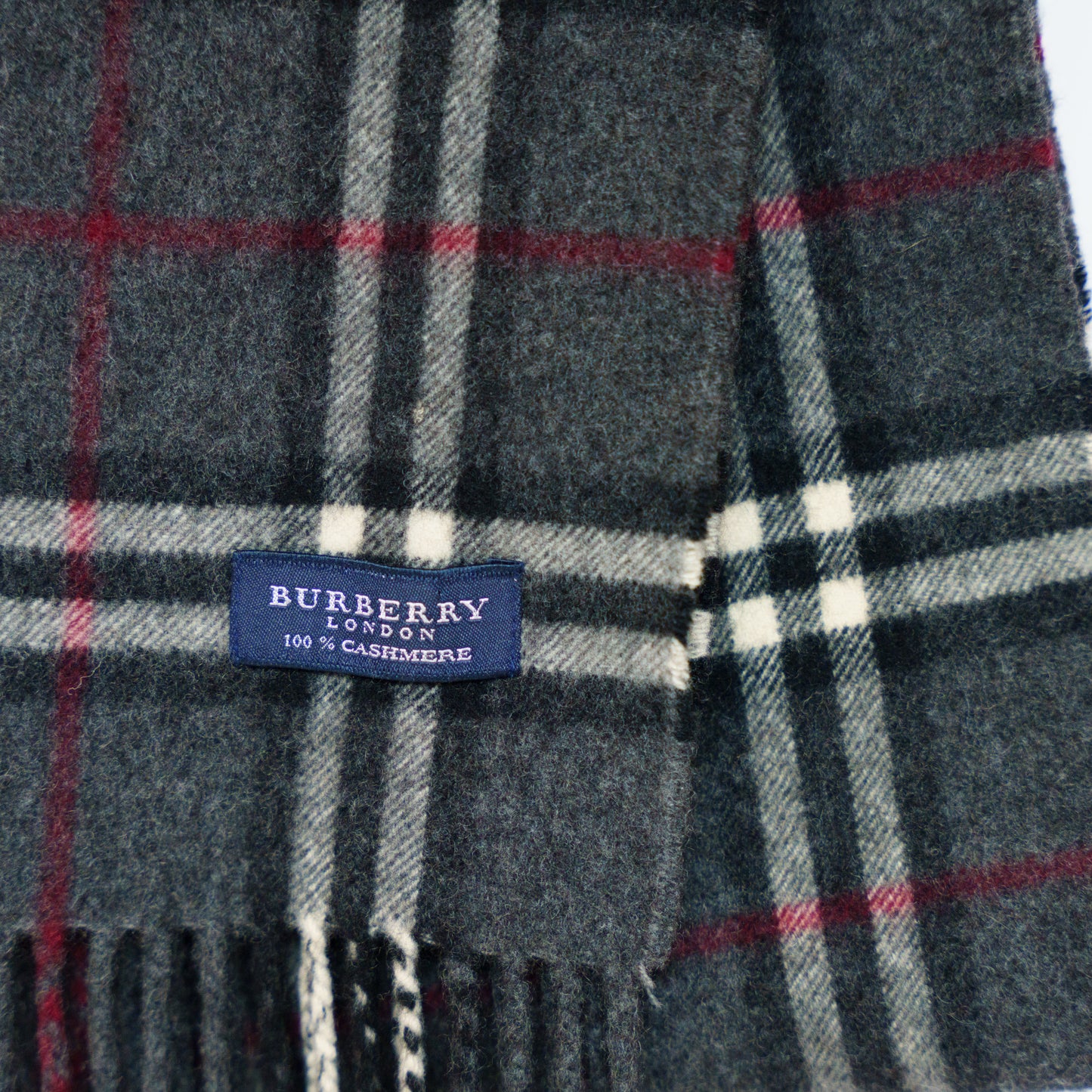Burberry Dark Grey Check Scarf No.6