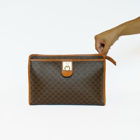 Celine Brown Macadam Toiletry Pouch