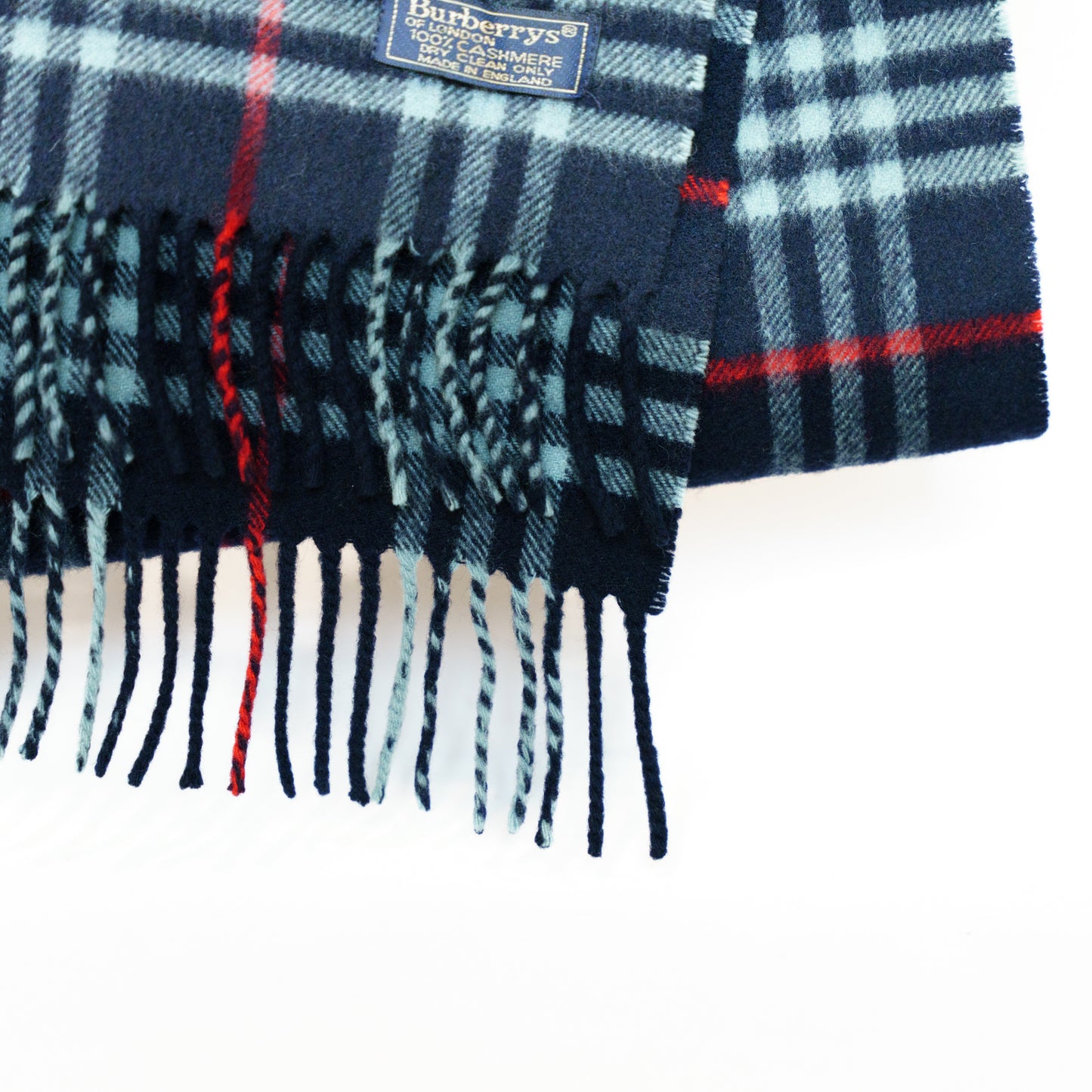 Burberry Navy Check Scarf No.9