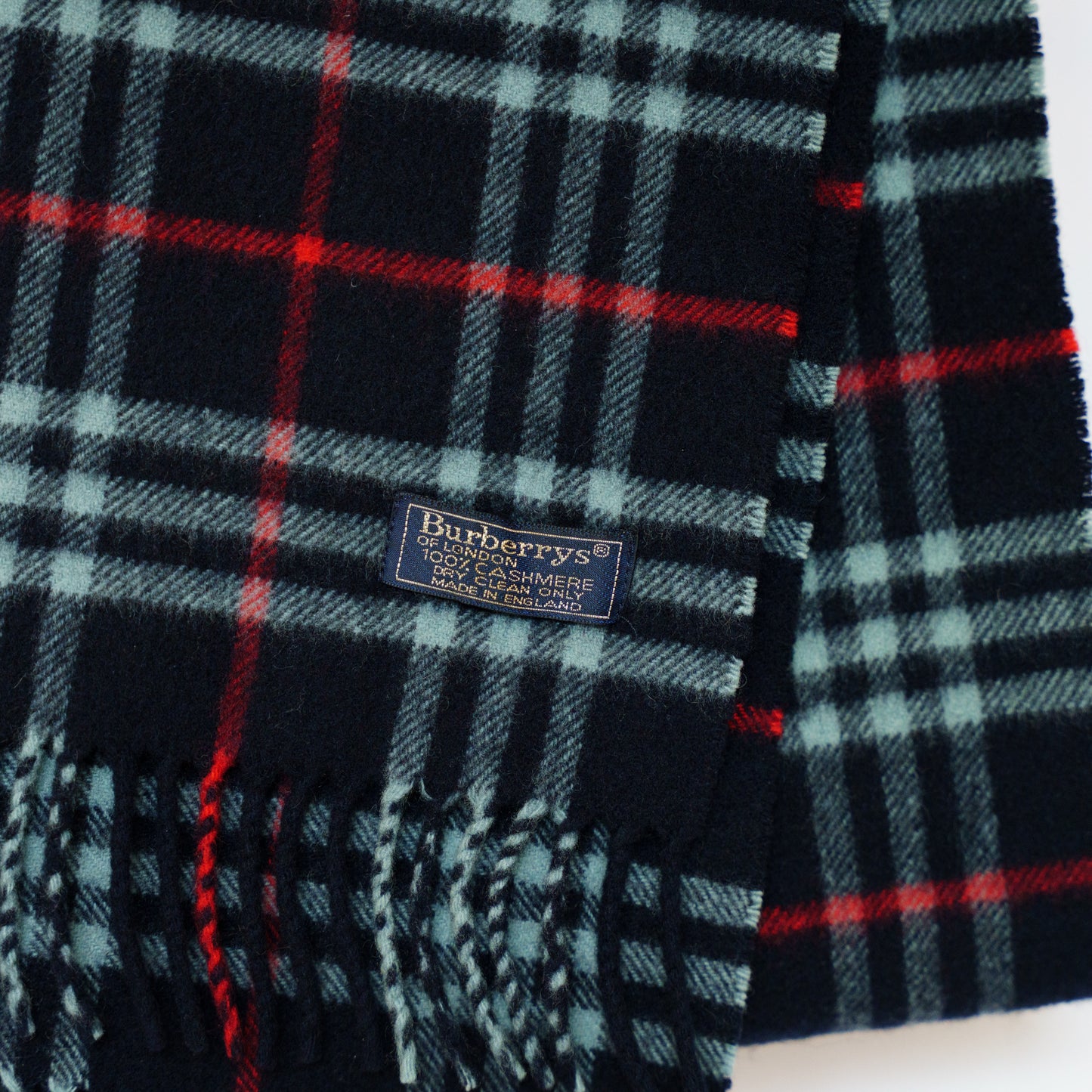 Burberry Navy Check Scarf No.9