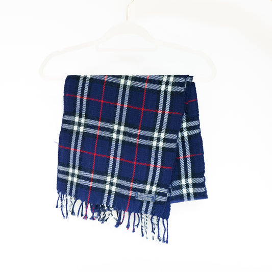 Burberry Dark Blue Check Scarf No.4