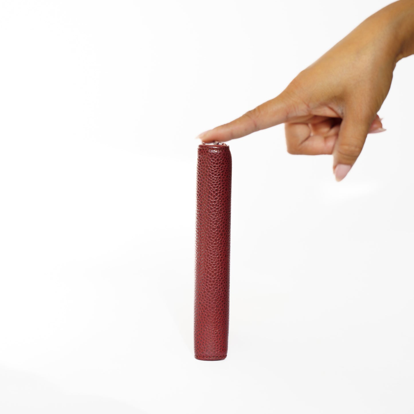 Chanel Coco Burgundy Small Agenda PM Planner in Caviar Leather