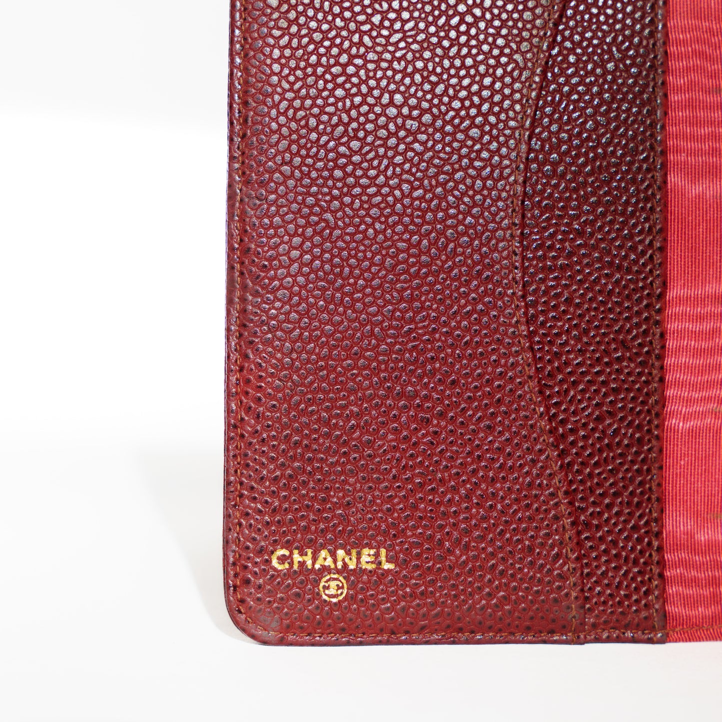 Chanel Coco Burgundy Small Agenda PM Planner in Caviar Leather