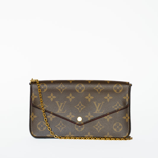 Louis Vuitton 2019 Monogram Pochette Felicie Wallet on Chain Bag NZ4129