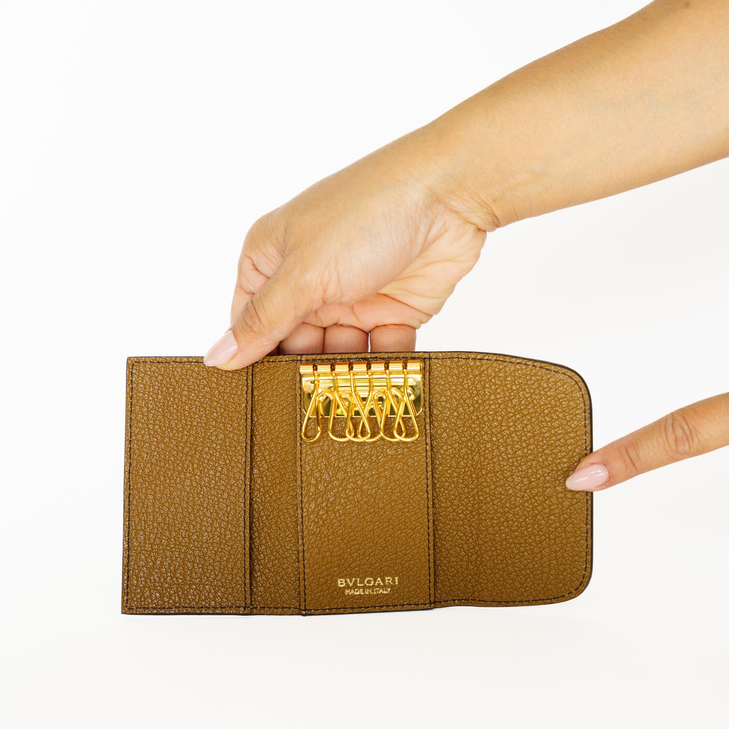 Bvlgari 6 Key Holder in Mustard