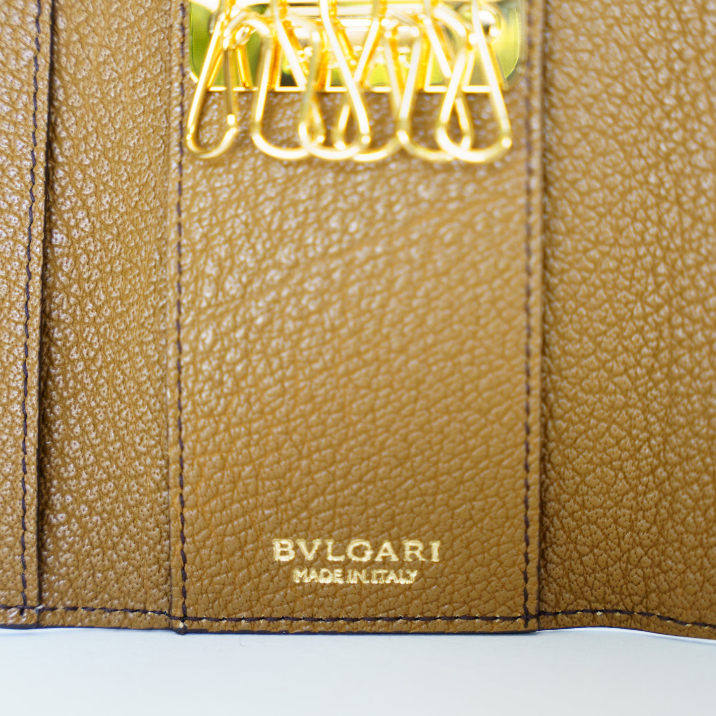 Bvlgari 6 Key Holder in Mustard