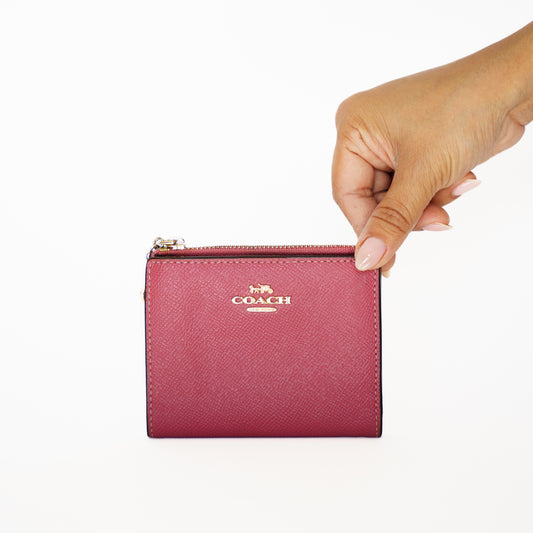 Coach Card ID Bifold Wallet in Dark Pink 250925B243