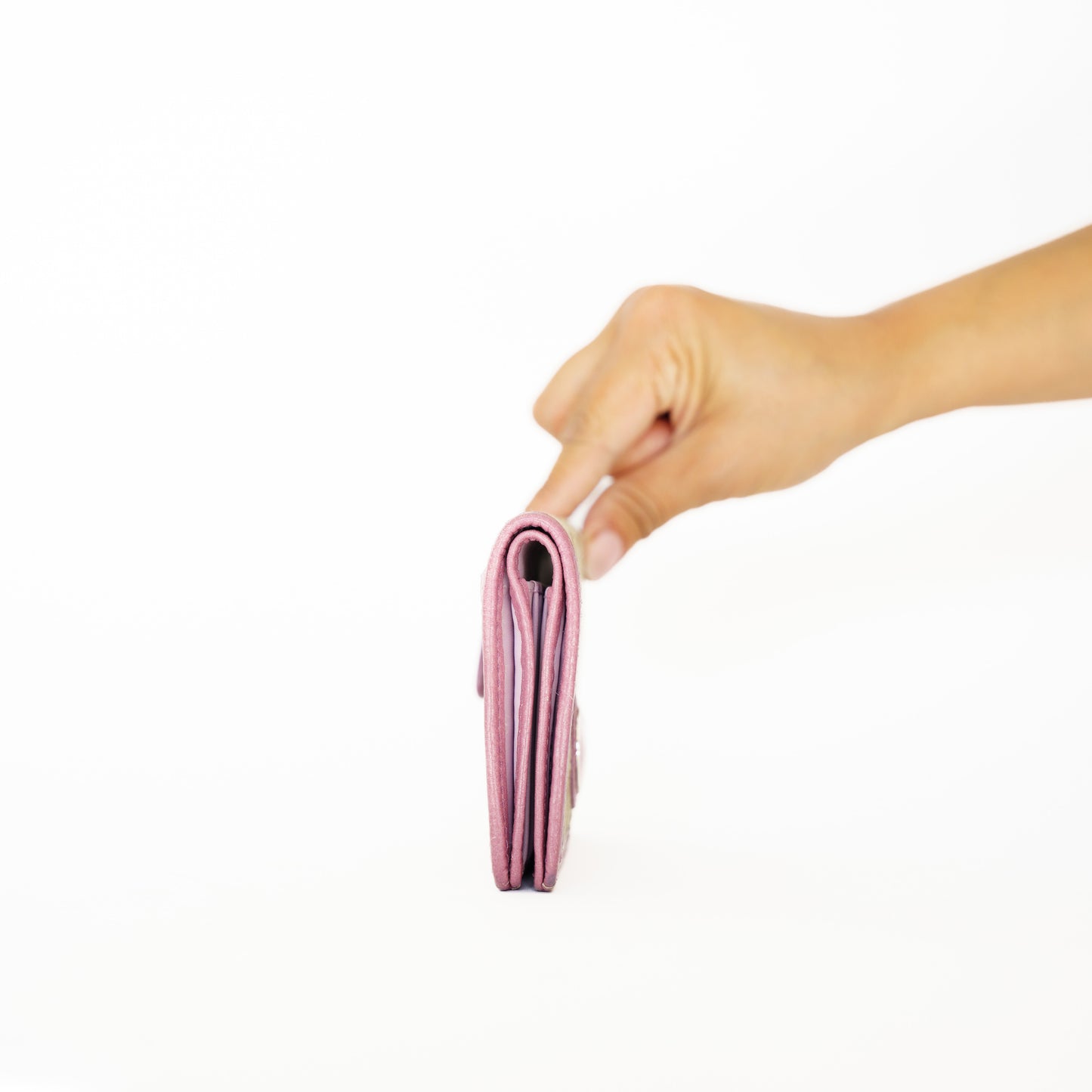 Coach Card Holder in Canvas with Lilac Leathe Trim