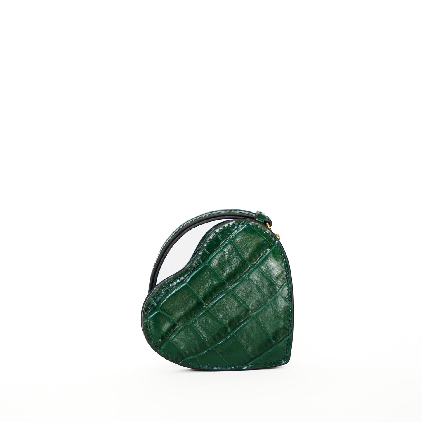 Mulberry Green Croc Heart Zippy Purse