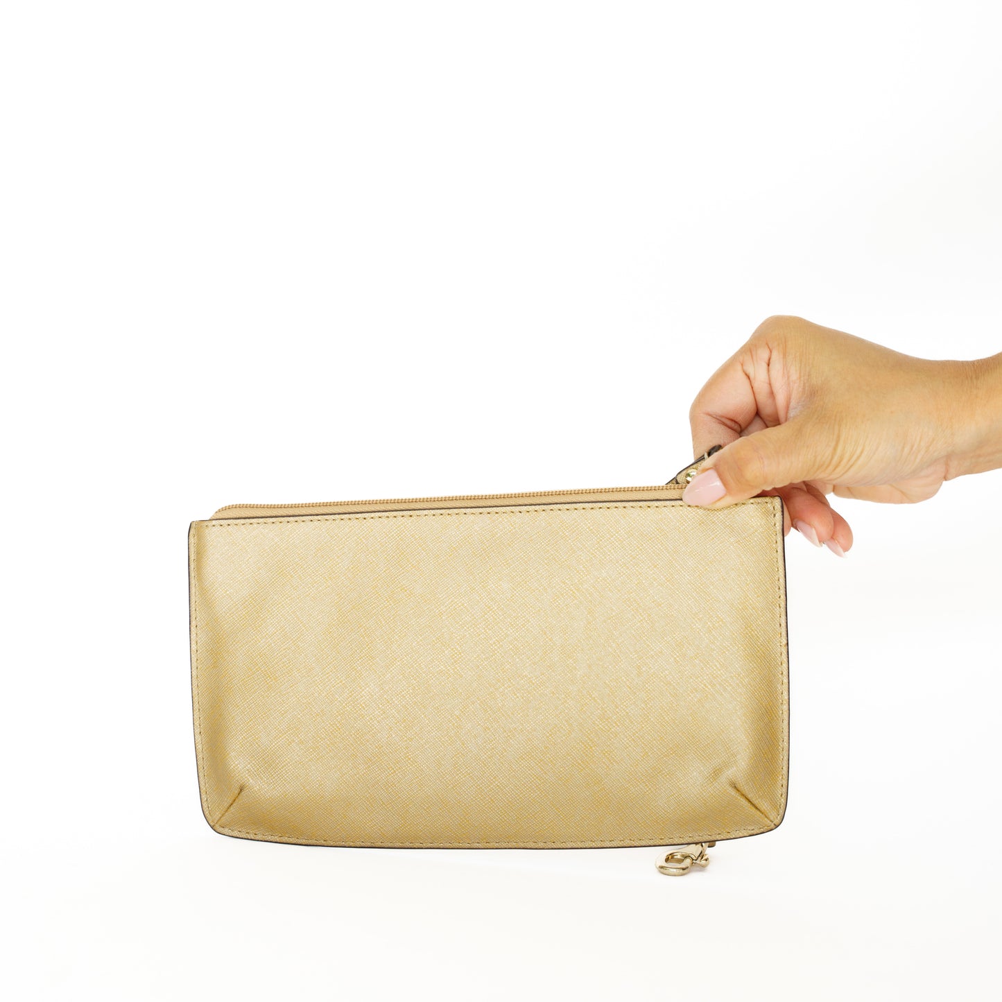 Coach Gold Wristlet Clutch in