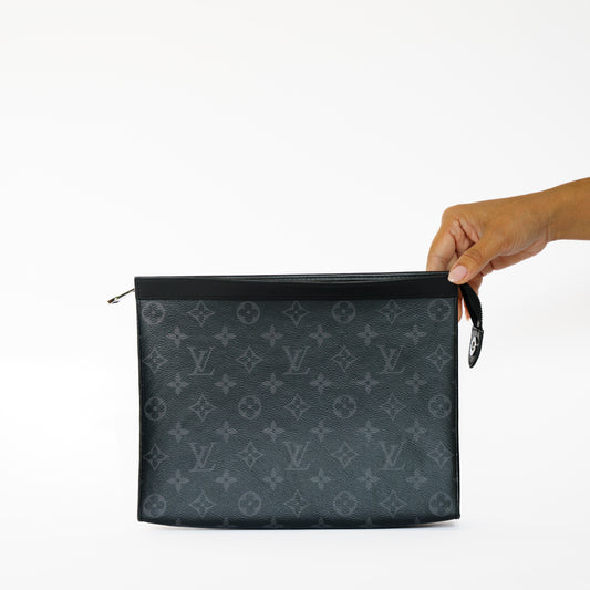 Louis Vuitton 2016 Monogram Eclipse Voyage Souple Clutch Bag SP4156