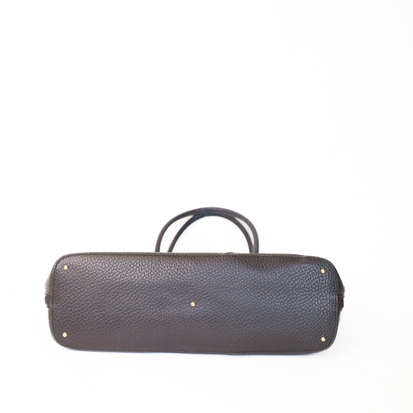 Gucci Horsebit Hasler Tote Bag in Black Grained Leather 290126B09