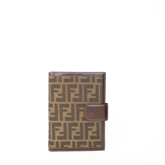 Fendi Agenda Planner Cover Medium in Brown Zucca Print 290126B10