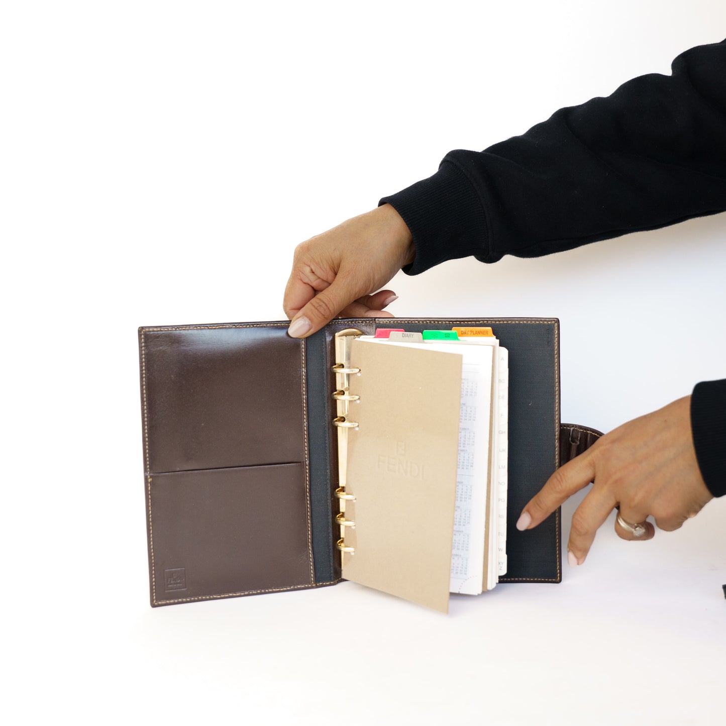 Fendi Agenda Planner Cover Medium in Brown Zucca Print 290126B10