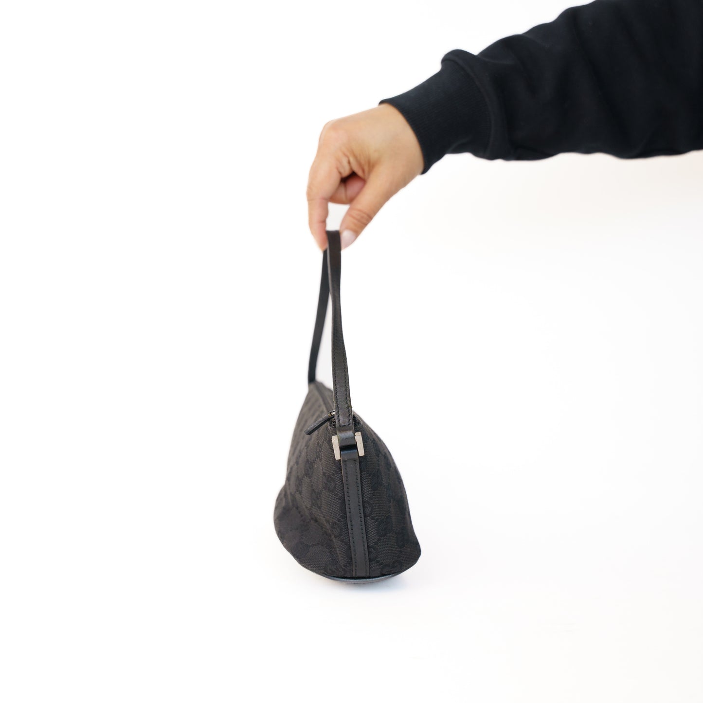 Gucci Boat Bag in Black Canvas 290126B11