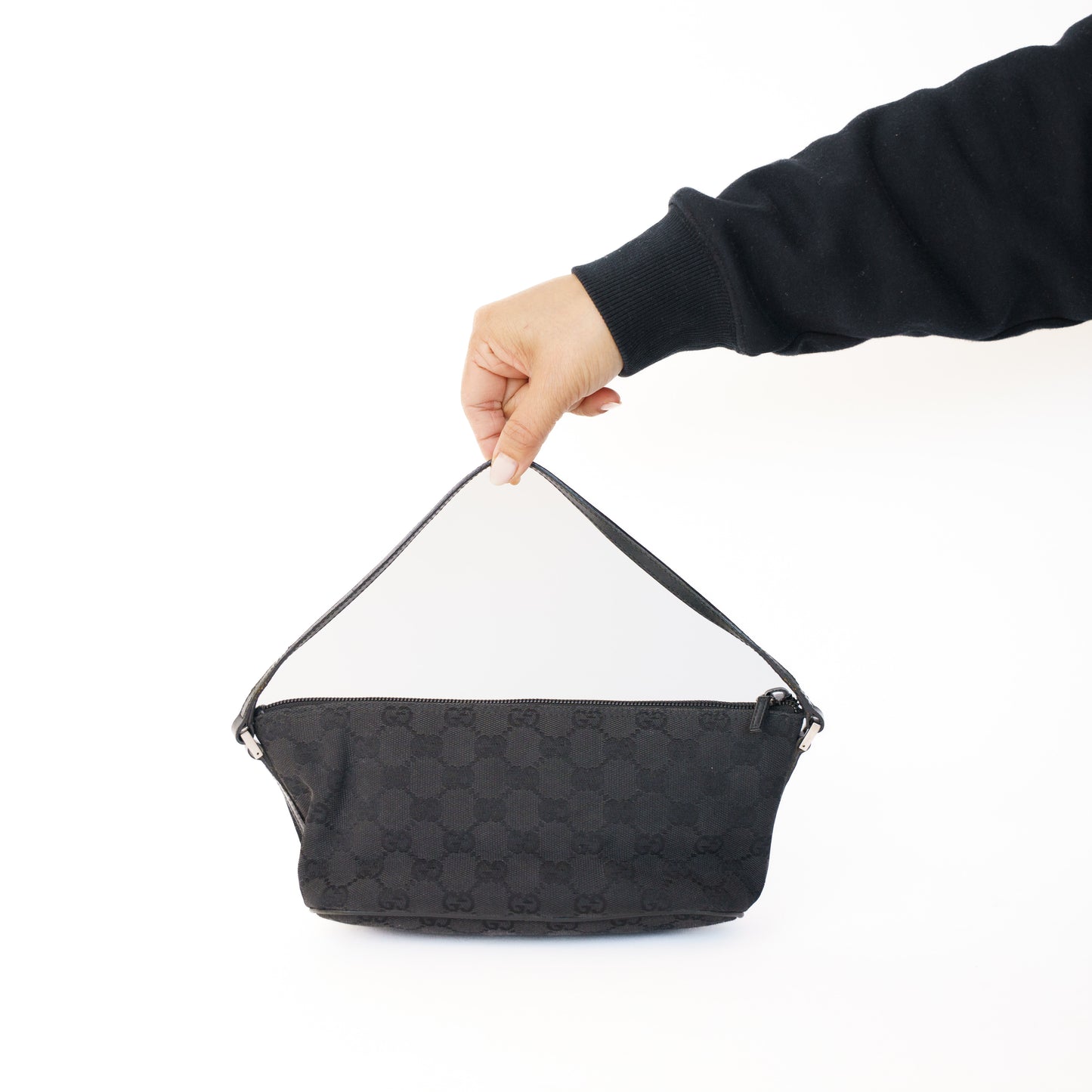 Gucci Boat Bag in Black Canvas 290126B11