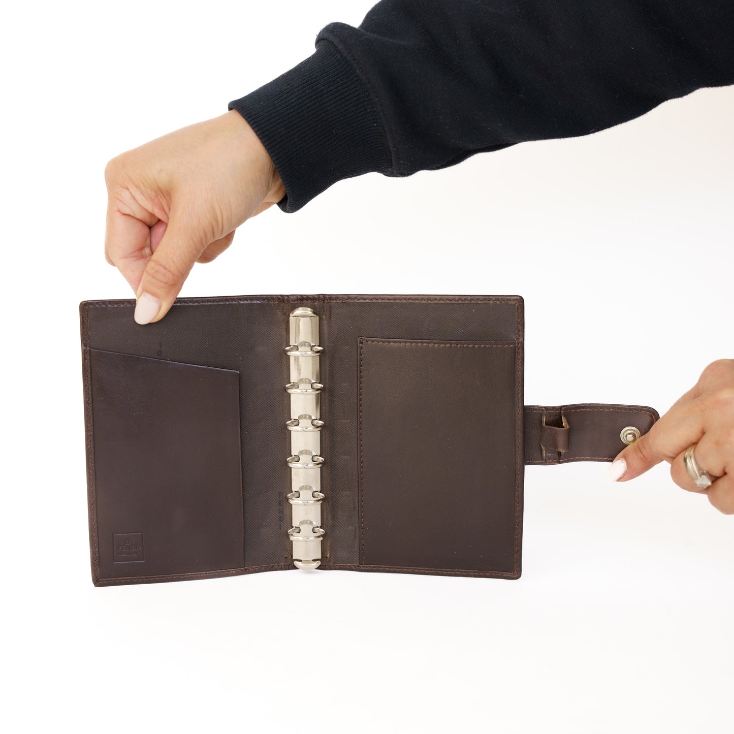 Fendi Small Agenda Cover Planner in Brown Zucca  290126B27
