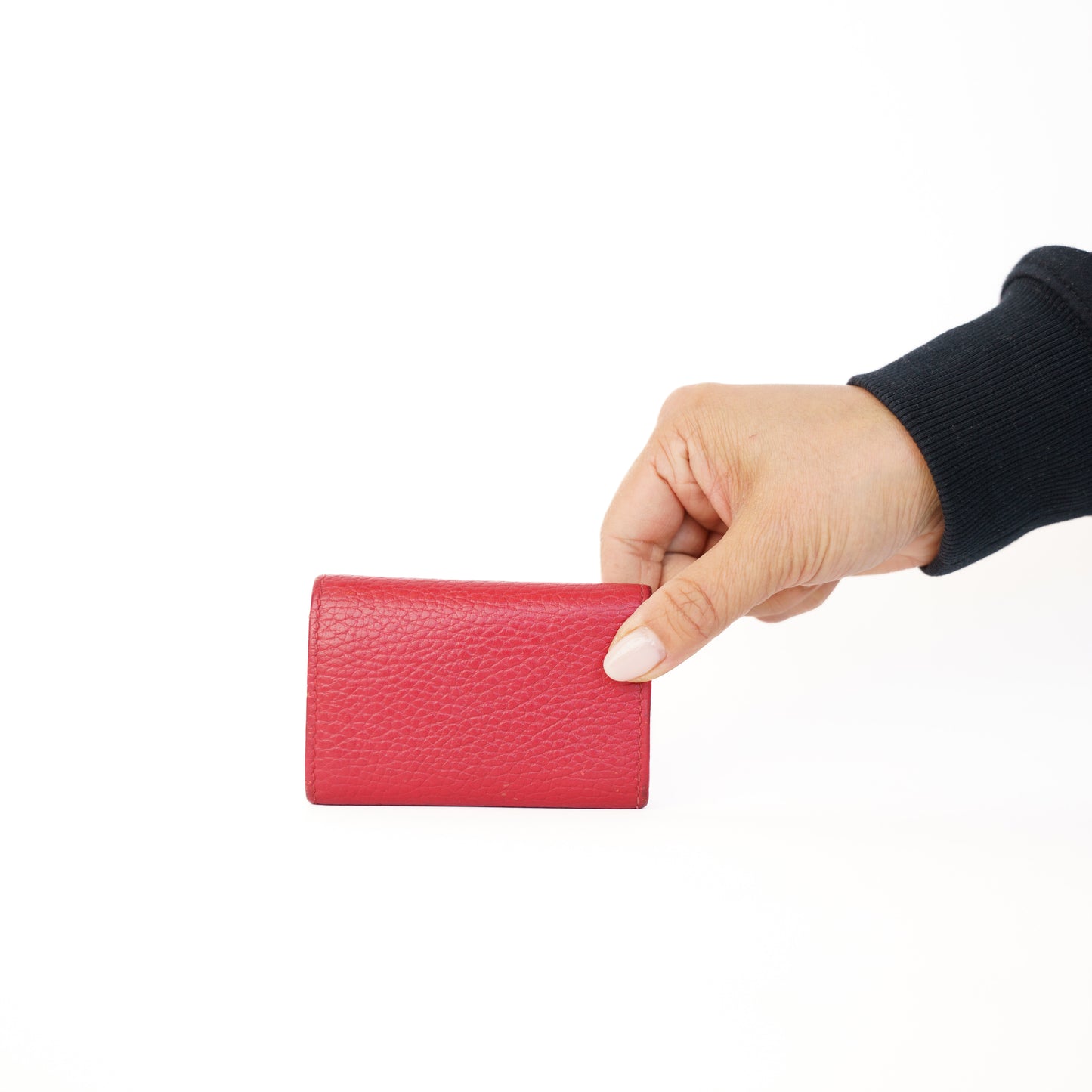 Gucci 6 Key Holder in Red Grained Leather 290126B30