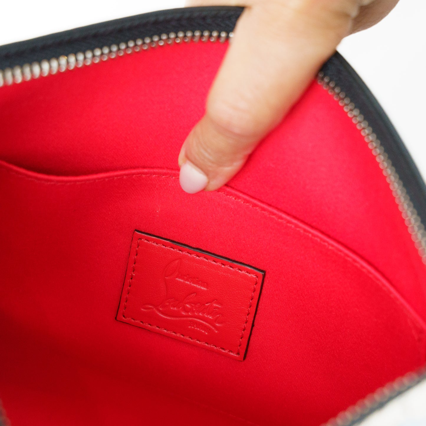 Christian Louboutin Clutch Pouch Graffiti Loubitag 290126B03