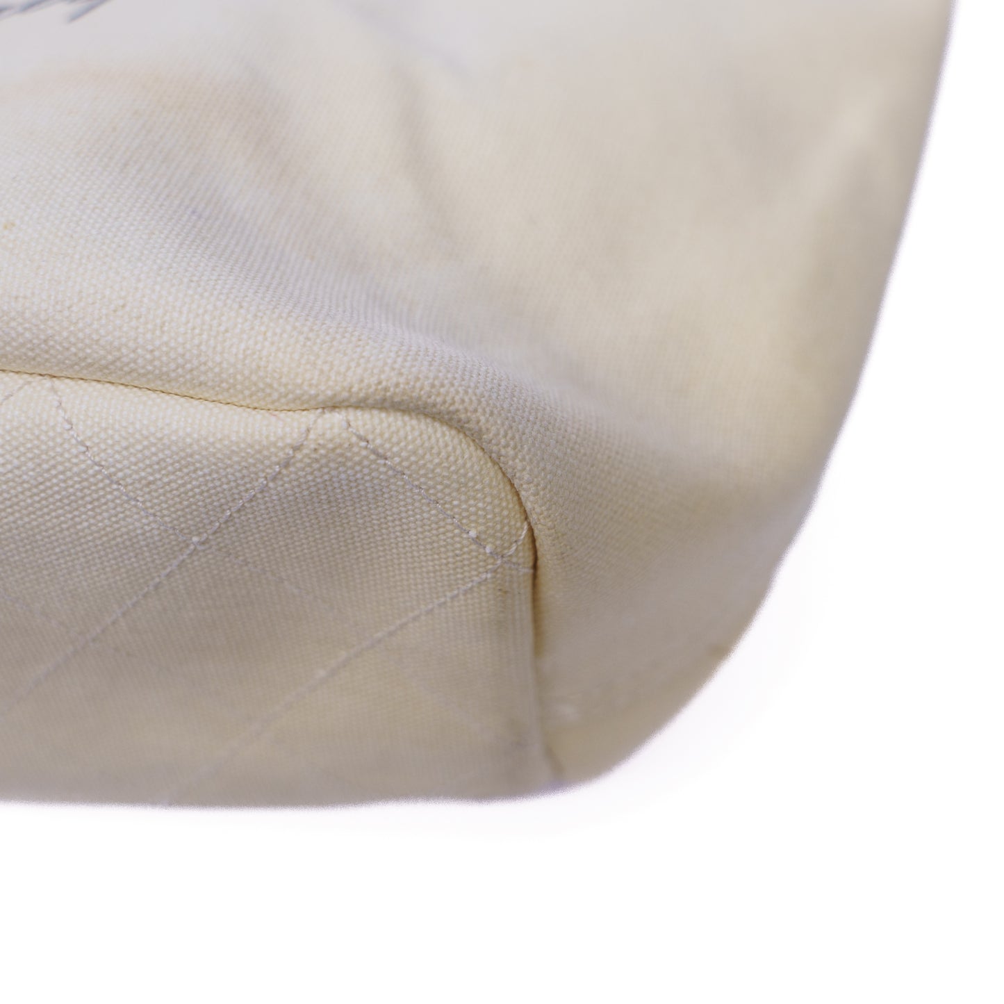 Chanel Karl Lagerfeld White Canvas Tote Bag