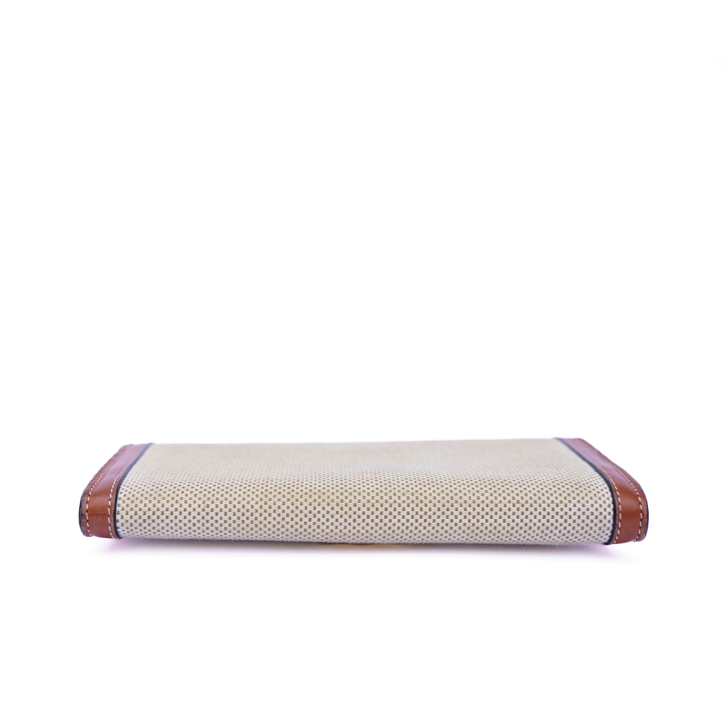 Celine Triomphe Long wallet in Natural Tan Textile