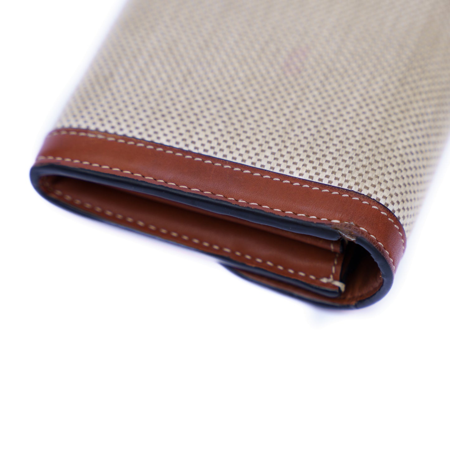 Celine Triomphe Long wallet in Natural Tan Textile