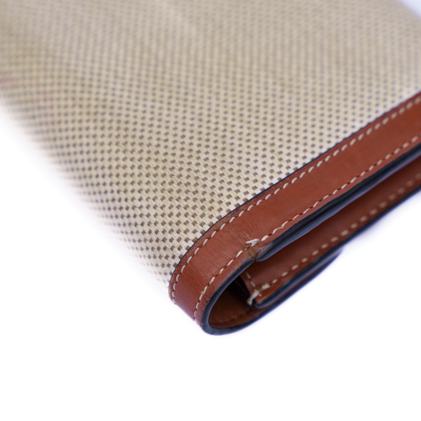 Celine Triomphe Long wallet in Natural Tan Textile