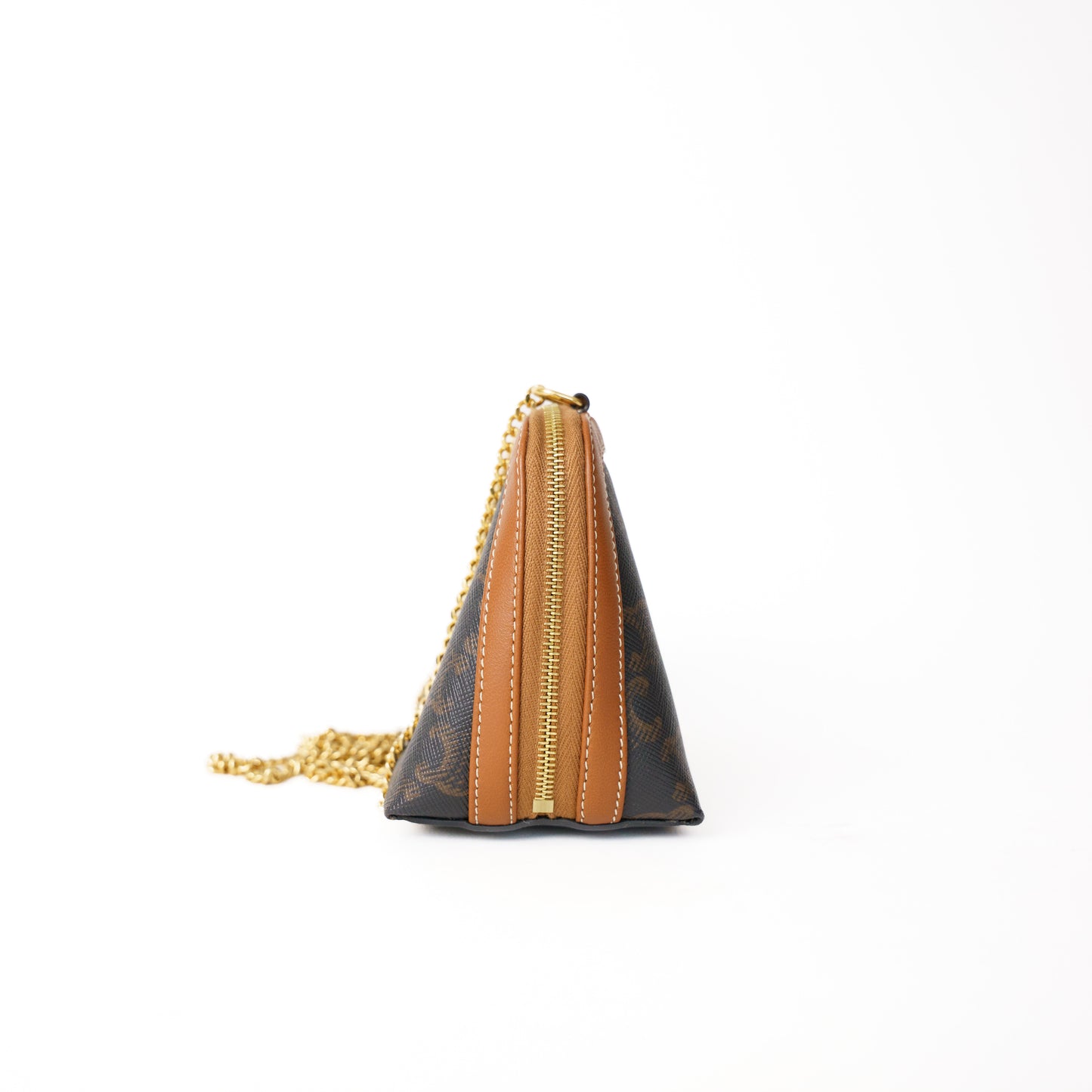 Celine Clutch on Chain in Triomphe Canvas and Lambskin Leather Bag 060125B17