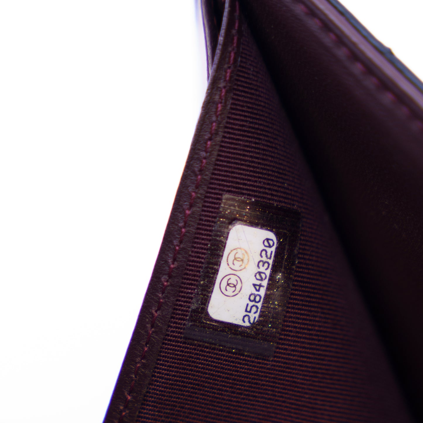 Chanel Compact Trifold Purse in Black Lambskin Leather