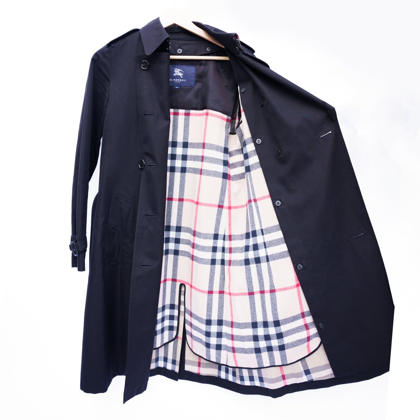 Burberry Women's Trench Coat in Black Size 36