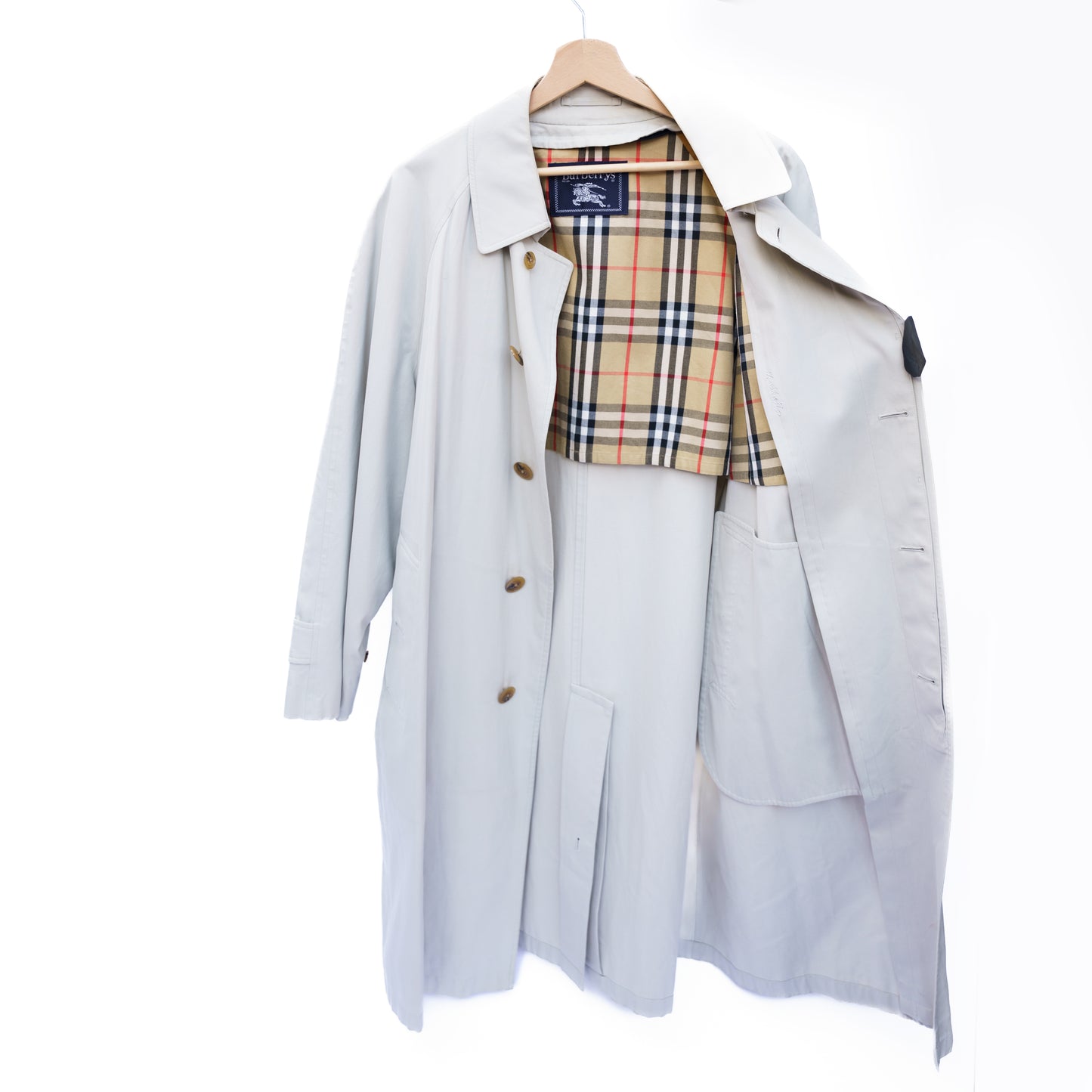 Burberry Single Breasted Trench Coat Mac Large / 16-18 #113