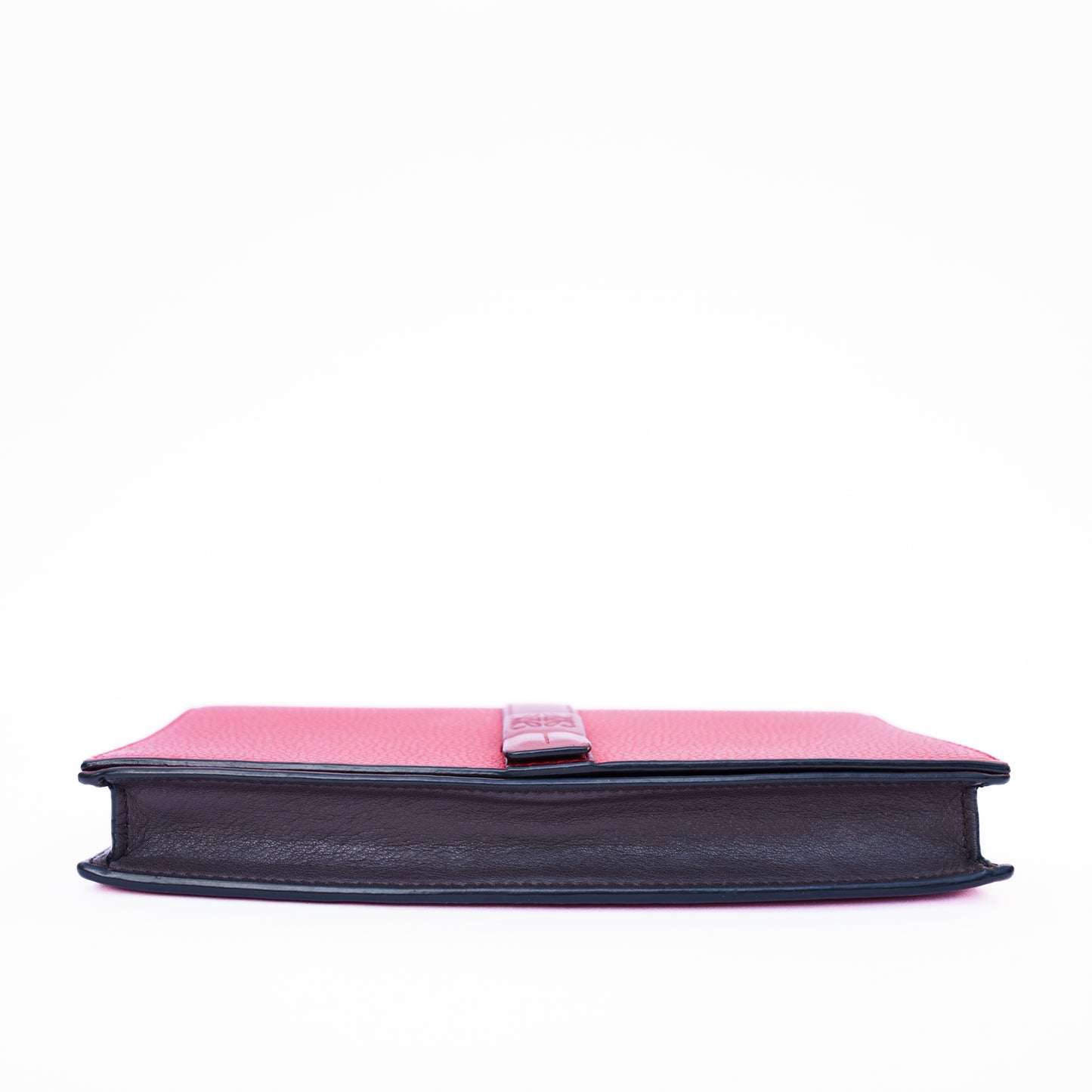Loewe Wallet on Chain in Red Leather with Silver hardware