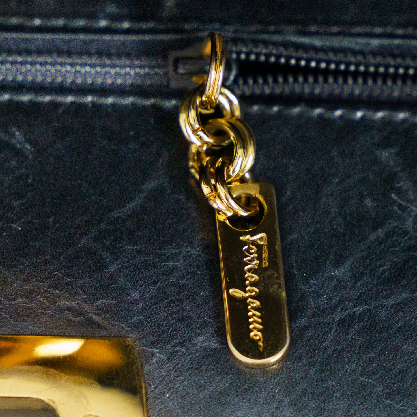 Salvatore Ferragamo Black Vintage Clutch