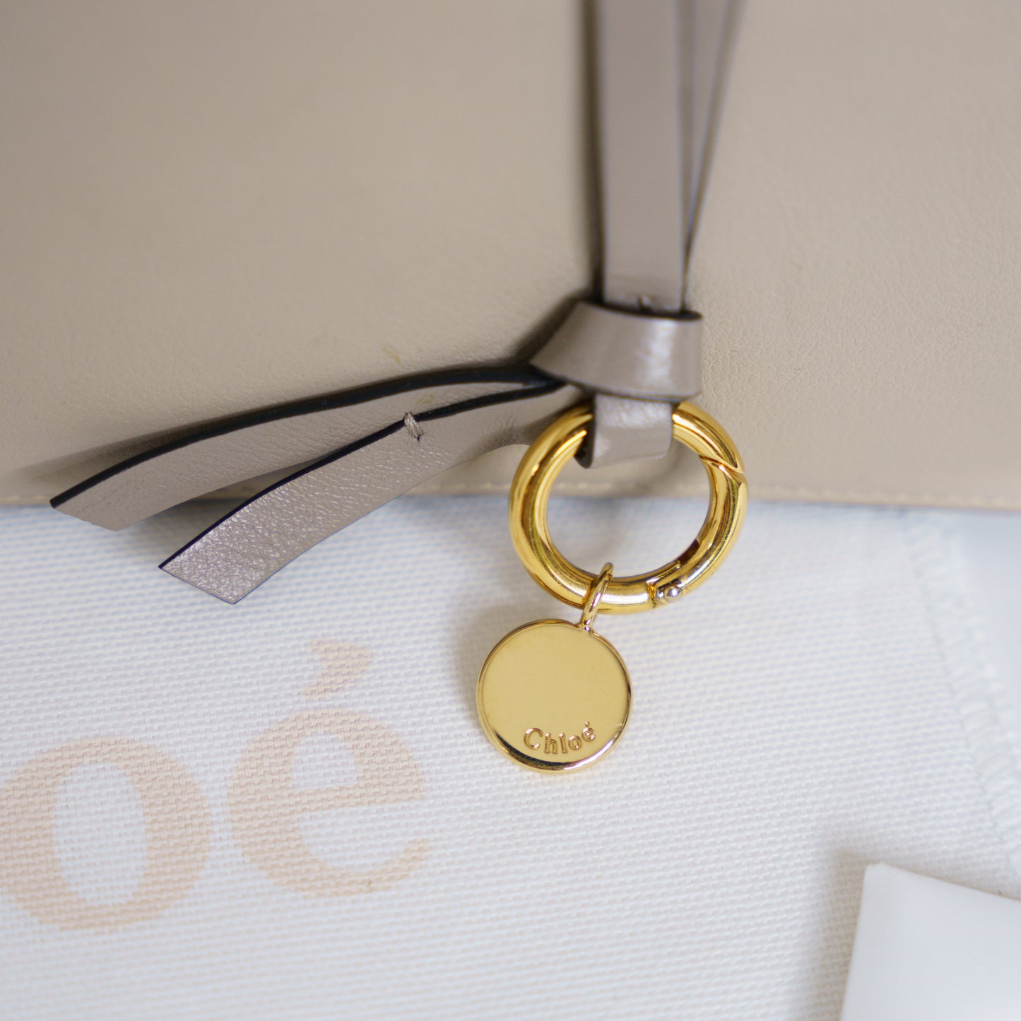 Chloe Alphabet Continental Wallet Purse with Flap Grained Leather 211124B210