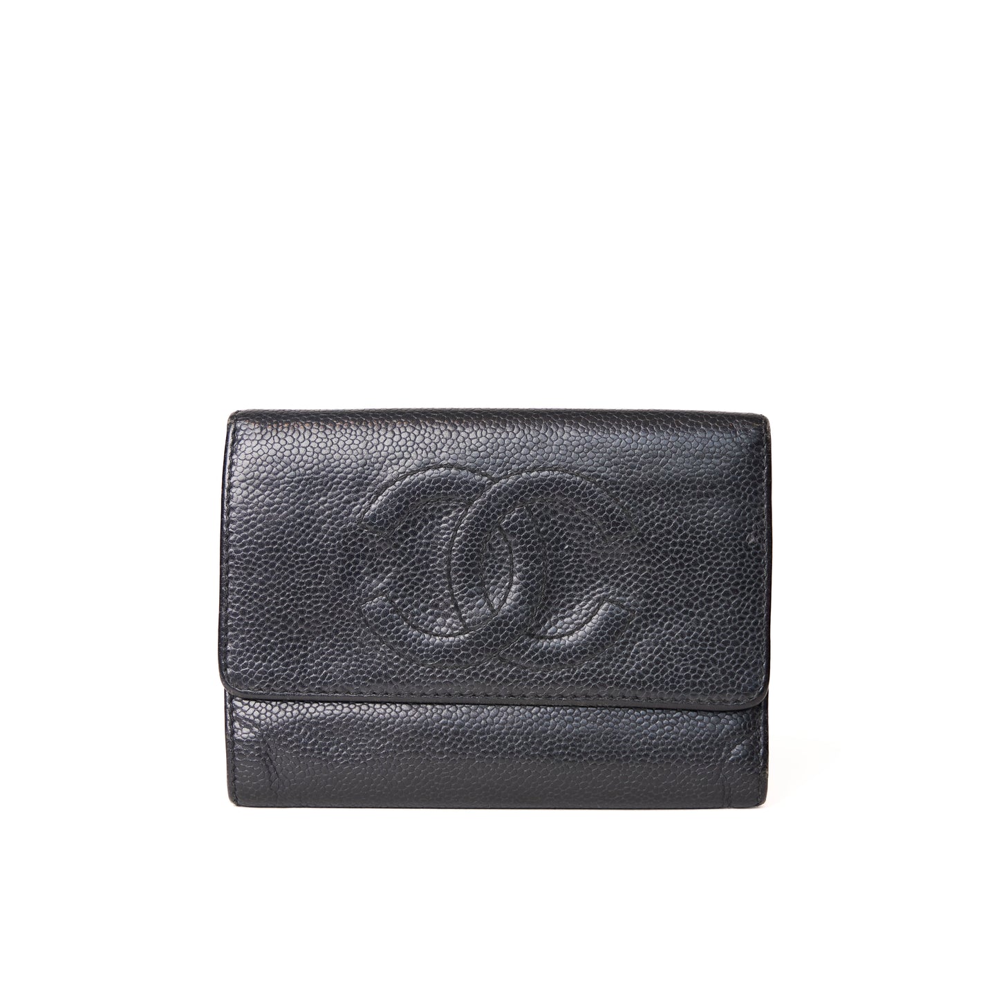 Chanel Black Caviar Trifold wallet 251224B24
