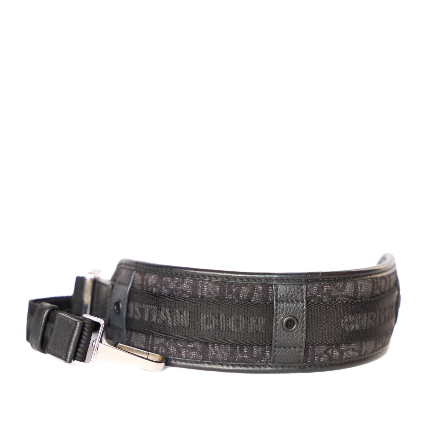 Christian Dior Black Oblique Jacquard Safari Bag with Strap