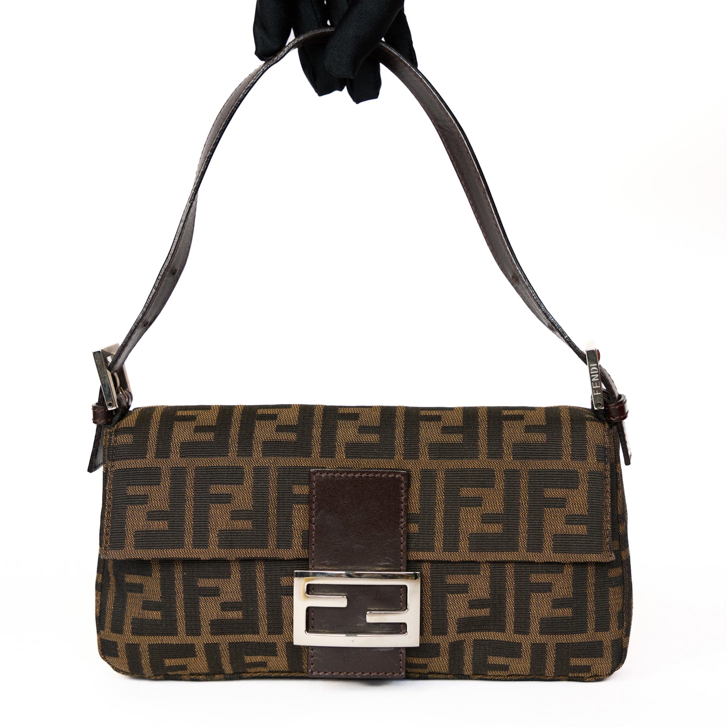 Fendi Brown Zucca Baguette Bag