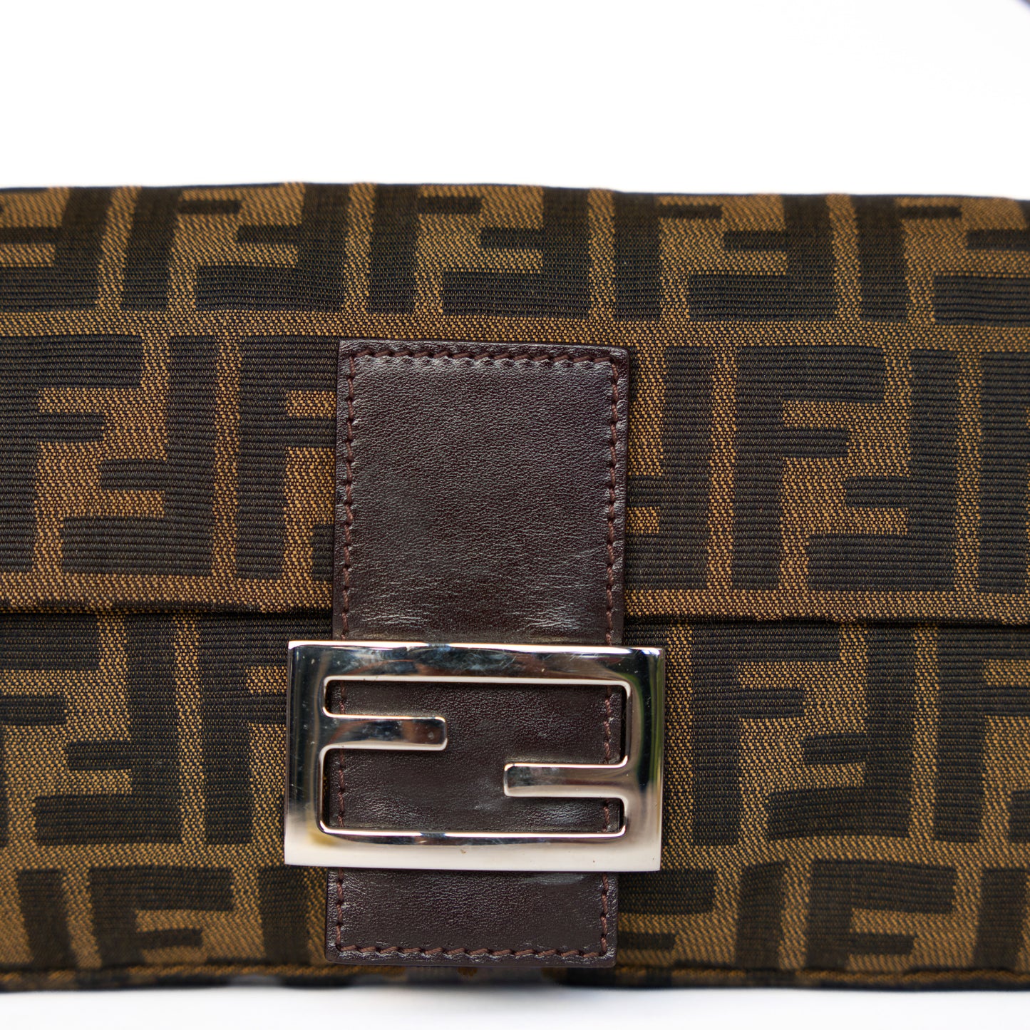 Fendi Brown Zucca Baguette Bag