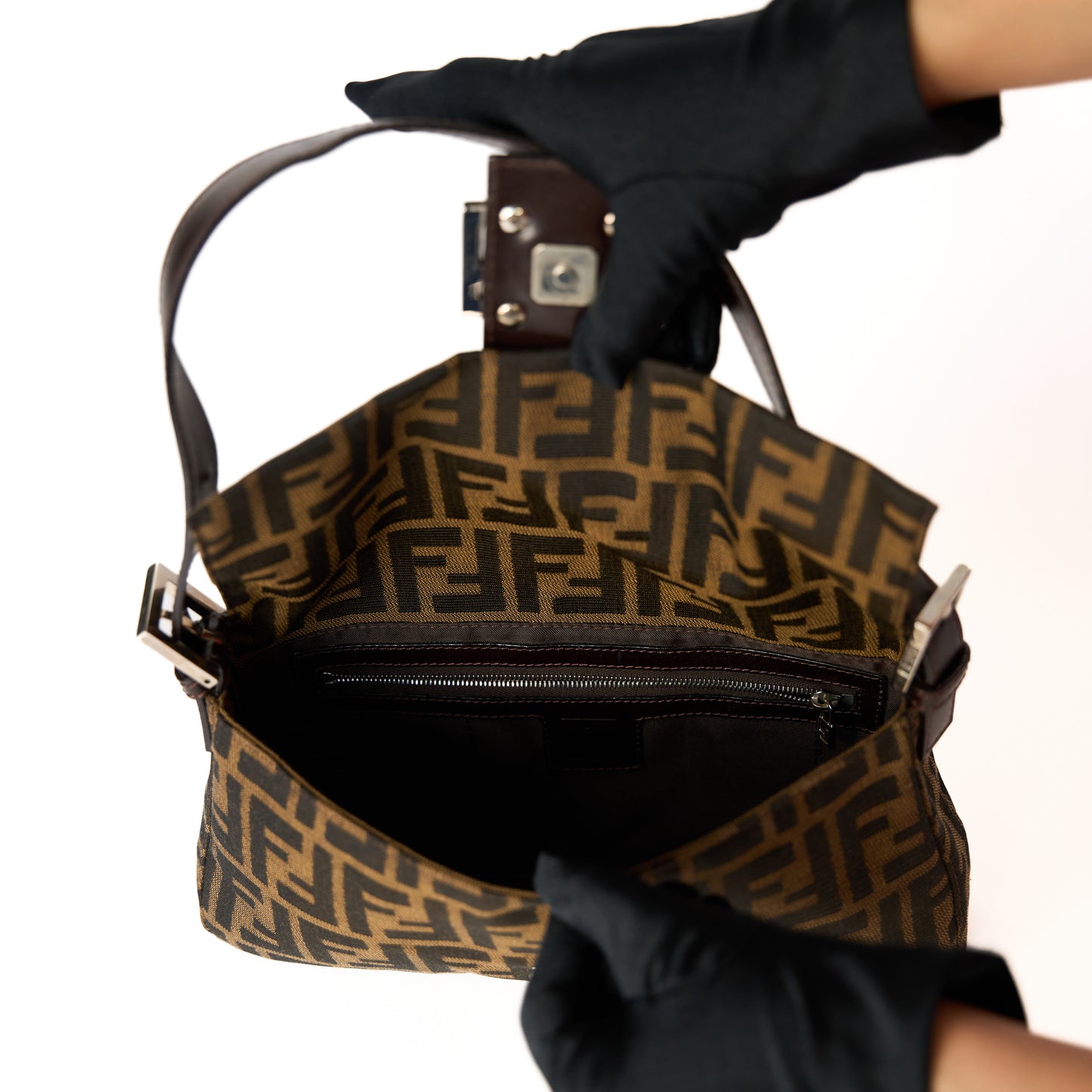 Fendi Brown Zucca Baguette Bag