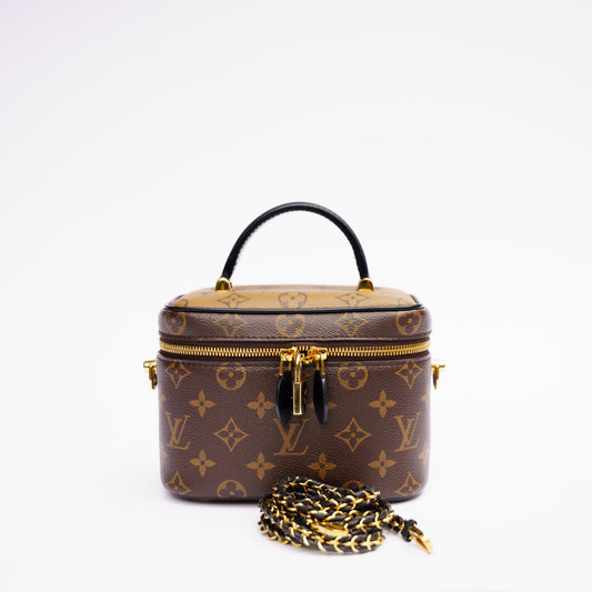 Louis Vuitton Vanity PM Chain Pouch in Monogram Reverse Canvas