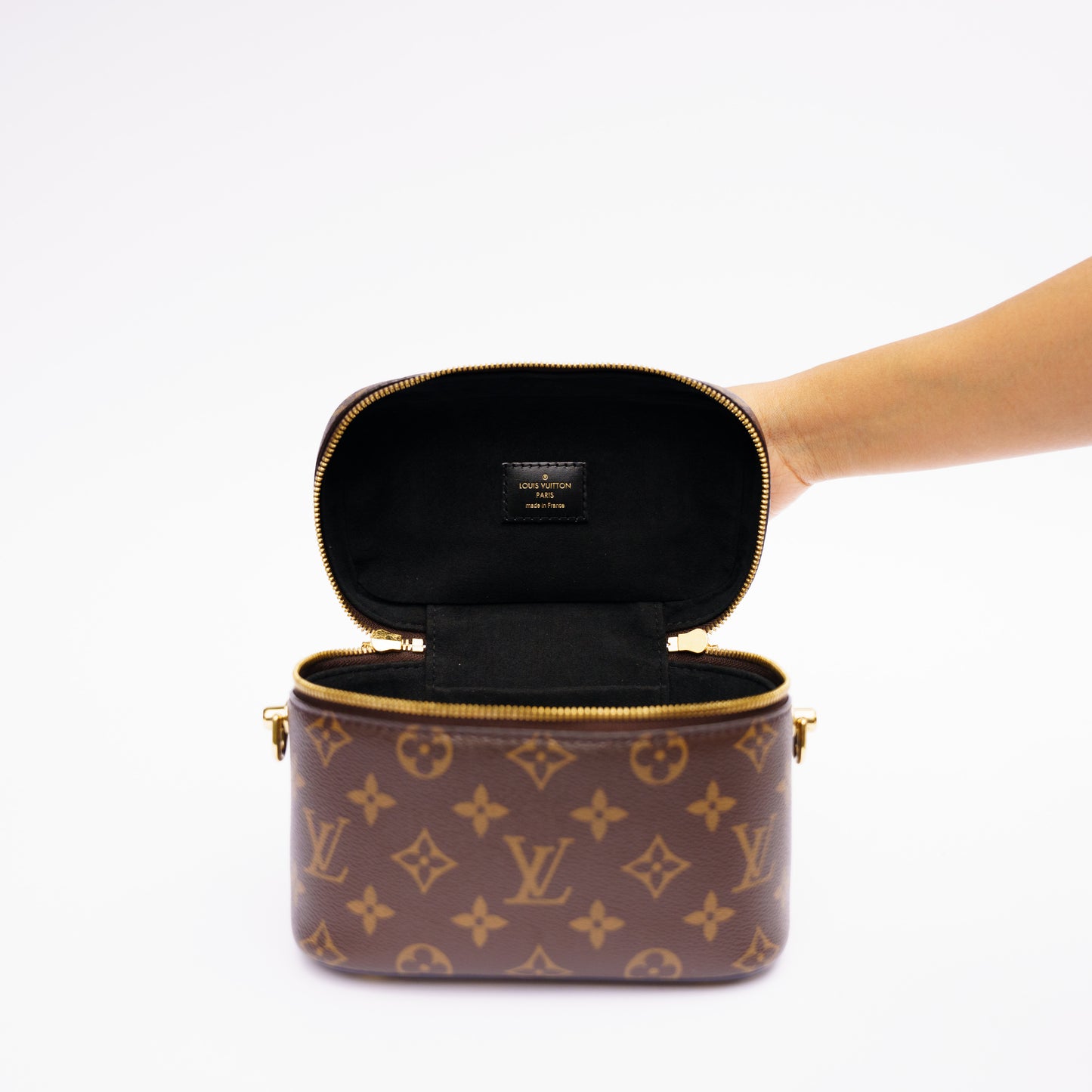 Louis Vuitton Vanity PM Chain Pouch in Monogram Reverse Canvas