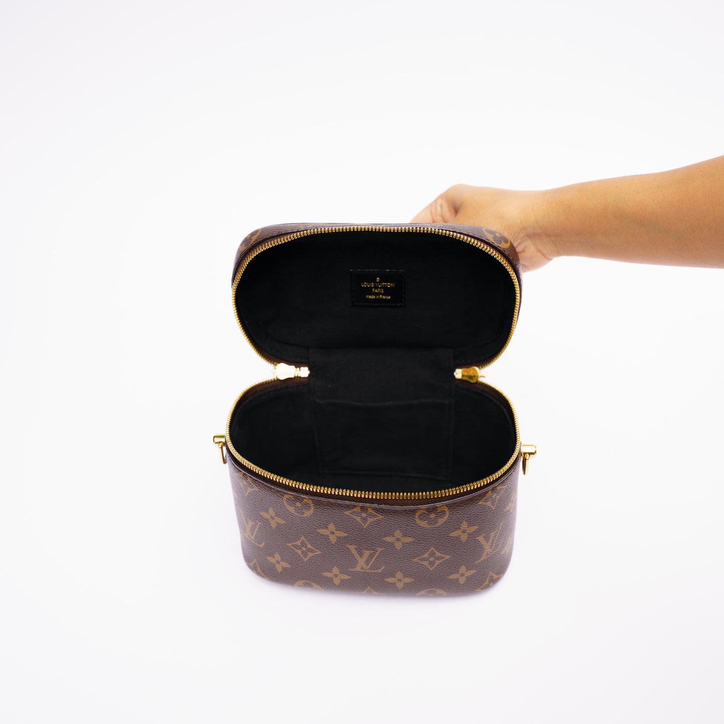 Louis Vuitton Vanity PM Chain Pouch in Monogram Reverse Canvas