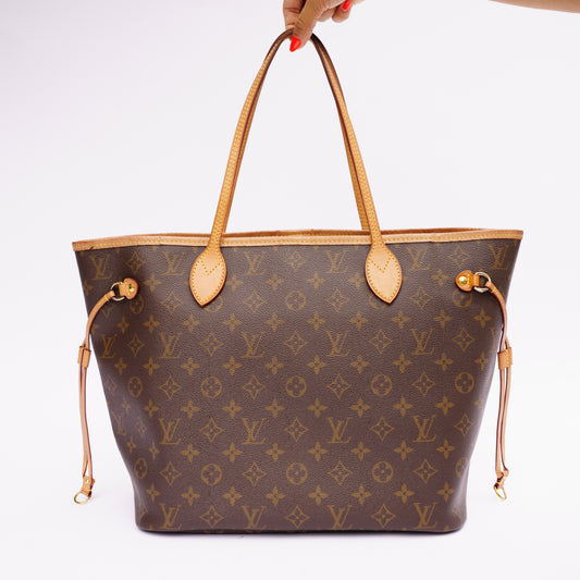 Louis Vuitton 2020 Monogram Neverfull MM on Dark Beige Interior SF0290