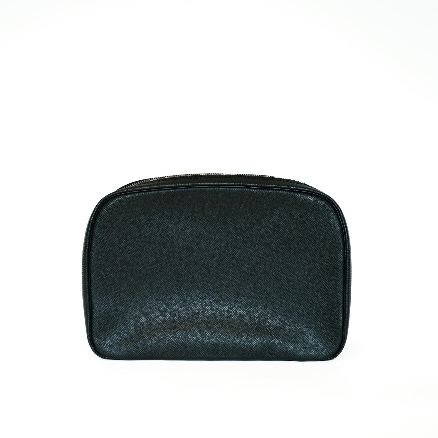 Louis Vuitton Toiletry Clutch Bag in Black Taiga Leather CA2121