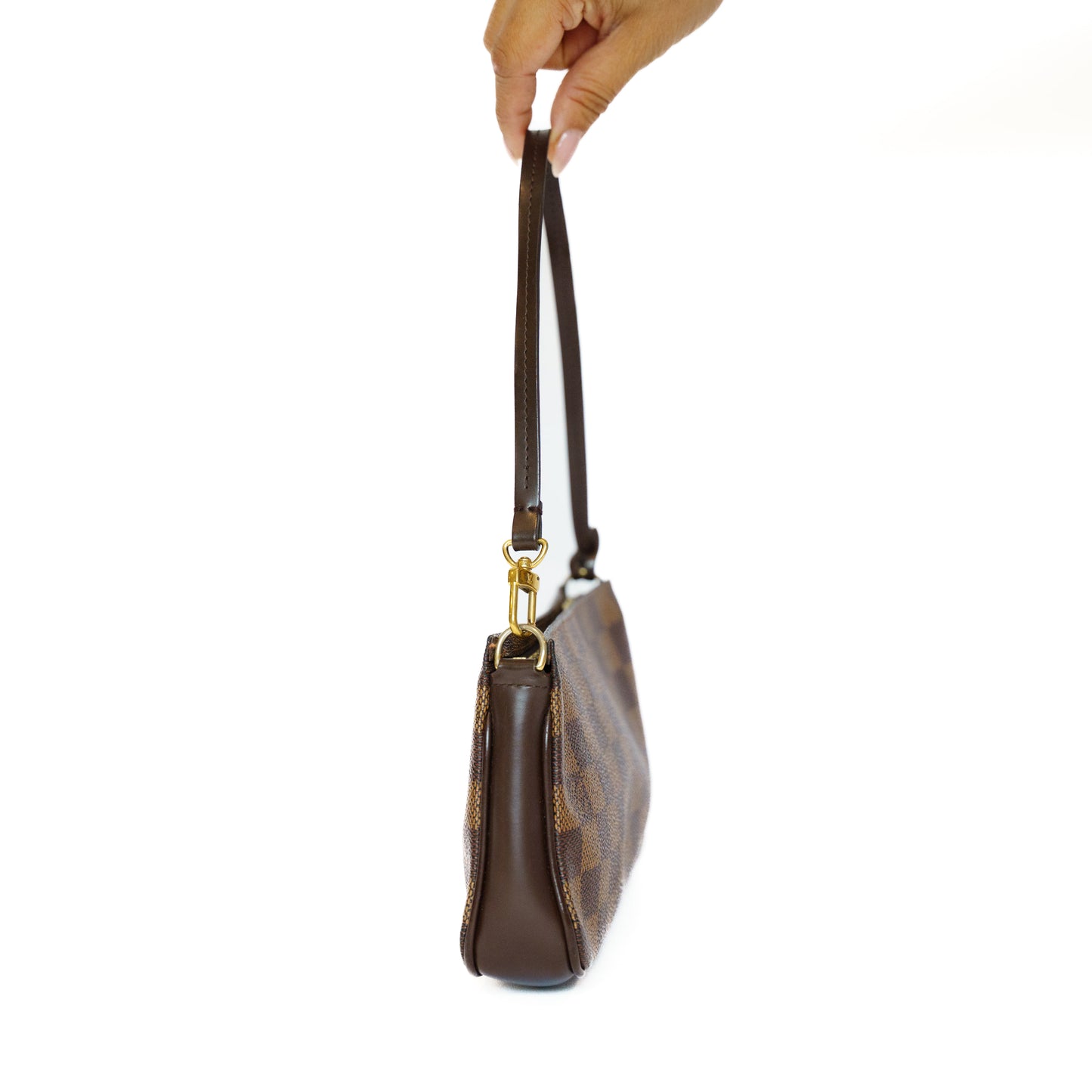 Louis Vuitton 2002 Navona Pochette in Damier Ebene Canvas FL1012