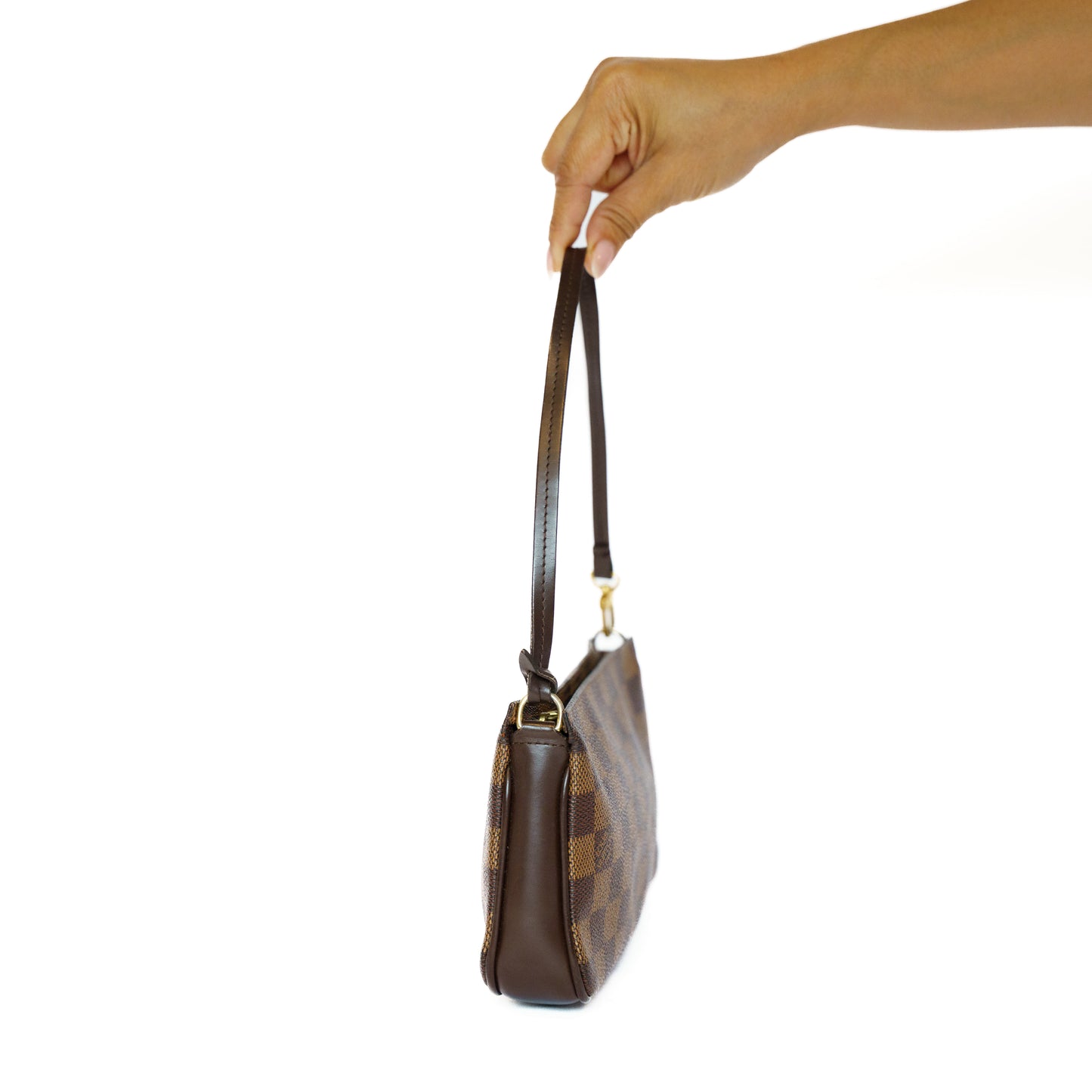 Louis Vuitton 2002 Navona Pochette in Damier Ebene Canvas FL1012