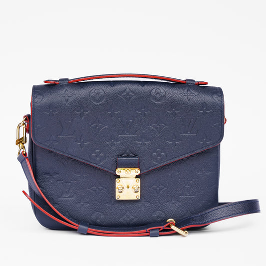 Louis Vuitton 2019 Pochette Metis in Marine Rouge Empreinte Leather  AR2129